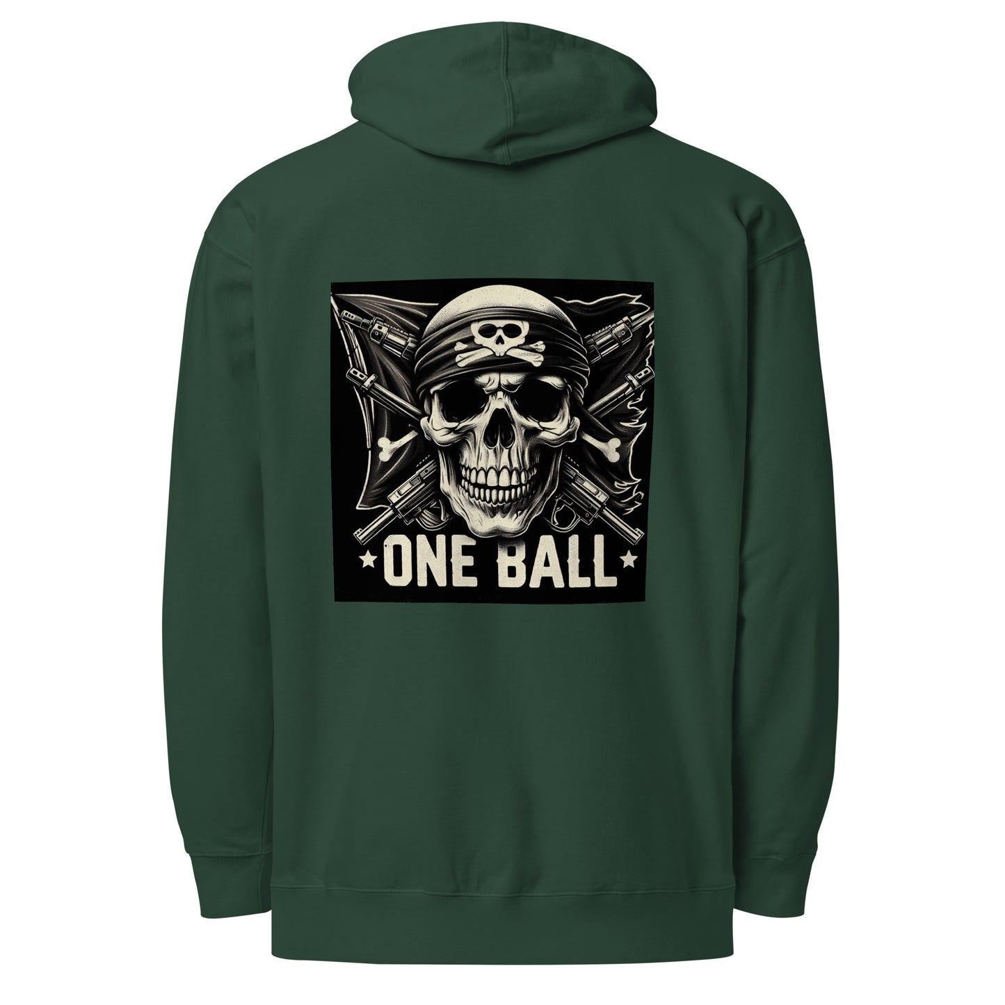 One ball Jolly Roger midweight hoodie