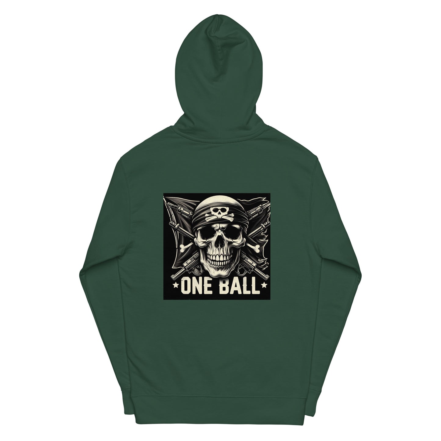 One ball Jolly Roger midweight hoodie