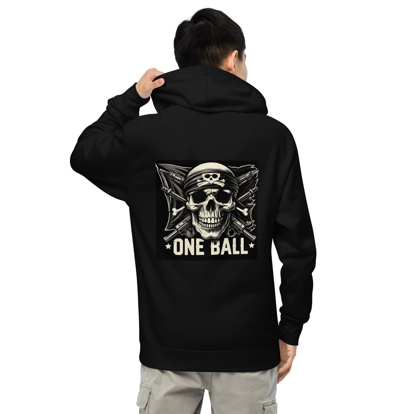 One ball Jolly Roger midweight hoodie